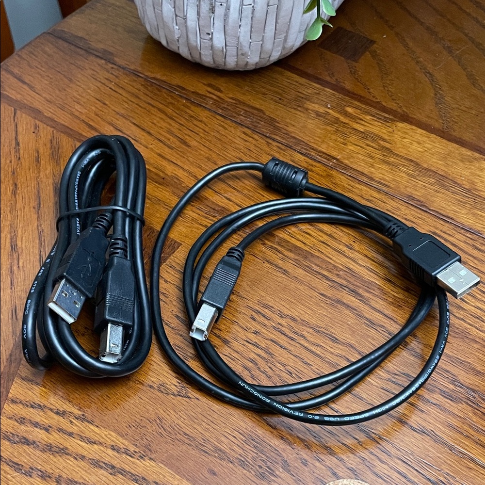 USB A-Male to B-Male Cables Printers Scanners Hard Drives to Computers